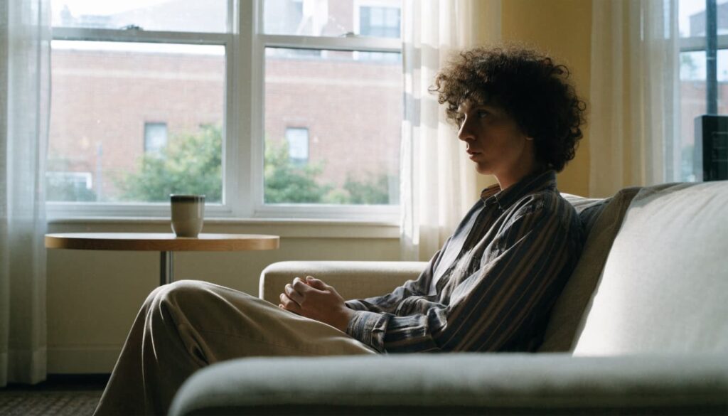 Feeling Lonely in a Relationship? What It Can Mean and What to Do 2 An adult sits by a bright window with a mug.
