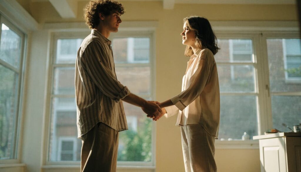 Relationship Problems: 10 Practical Ways to Strengthen Your Bond 4 Couple standing together by a window and holding hands